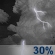 Saturday Night: A chance of showers and thunderstorms before 5am. Mostly cloudy, with a low around 47. North wind around 5 mph. Chance of precipitation is 30%. Saturday Night: Chance Showers And Thunderstorms